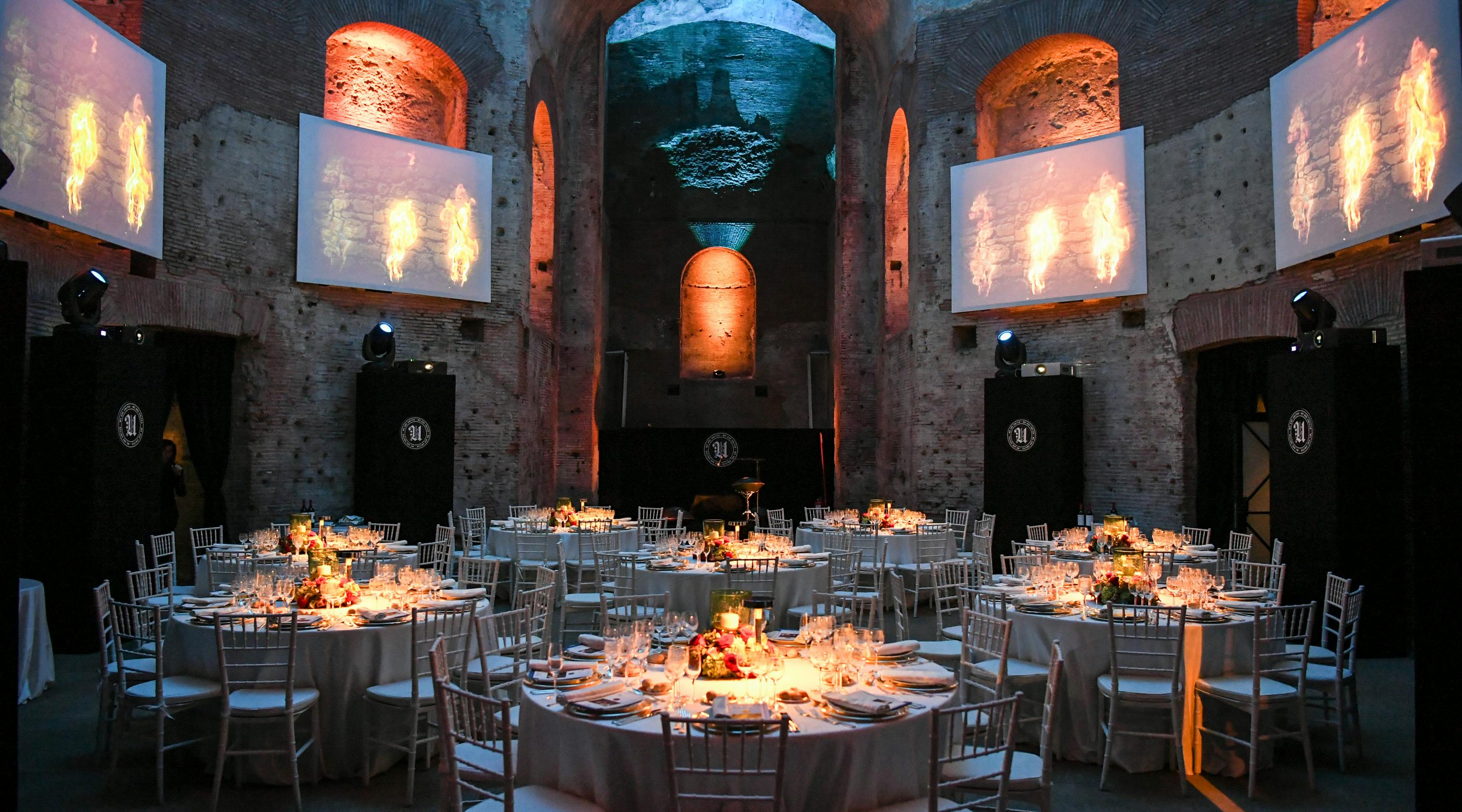 Gala dinner for 150 guests in Horti Sallustiani, Rome