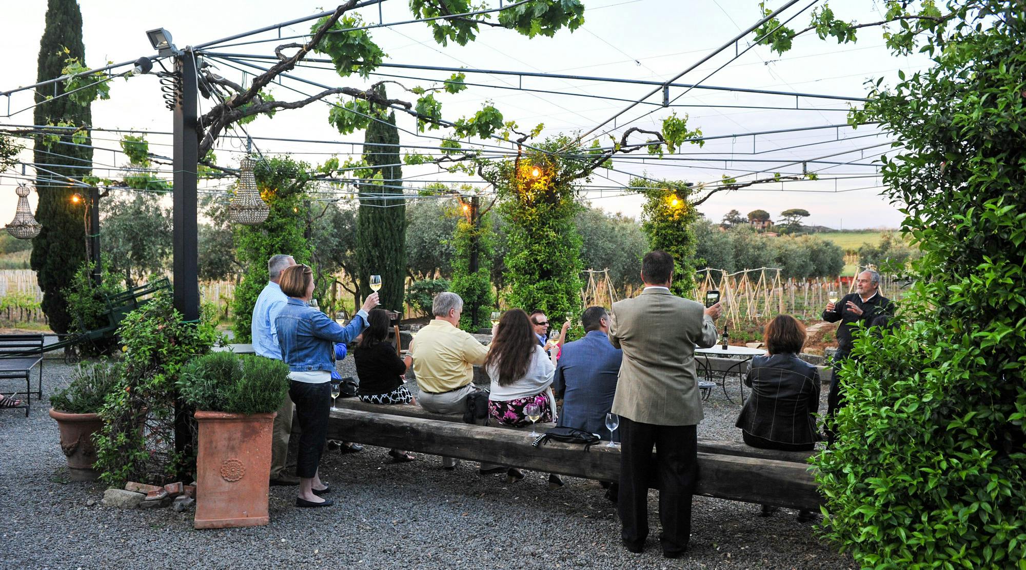 Tasting in the garden Rome