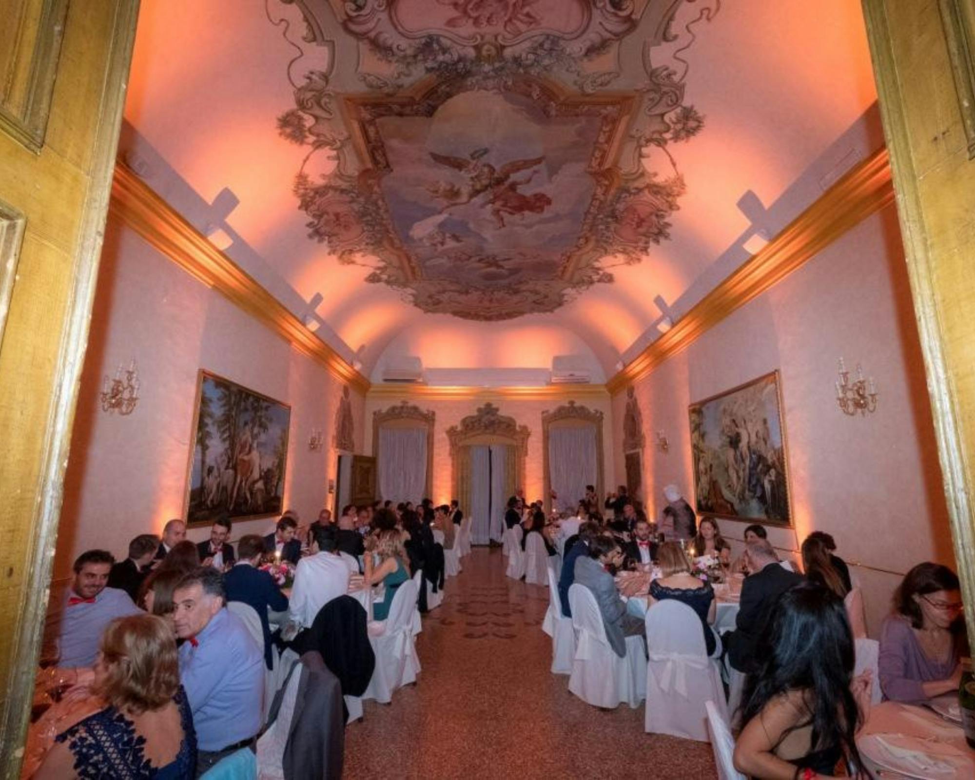 Gala dinner in an elegant room