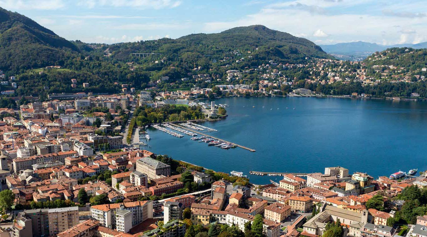 Top view of Lake Como