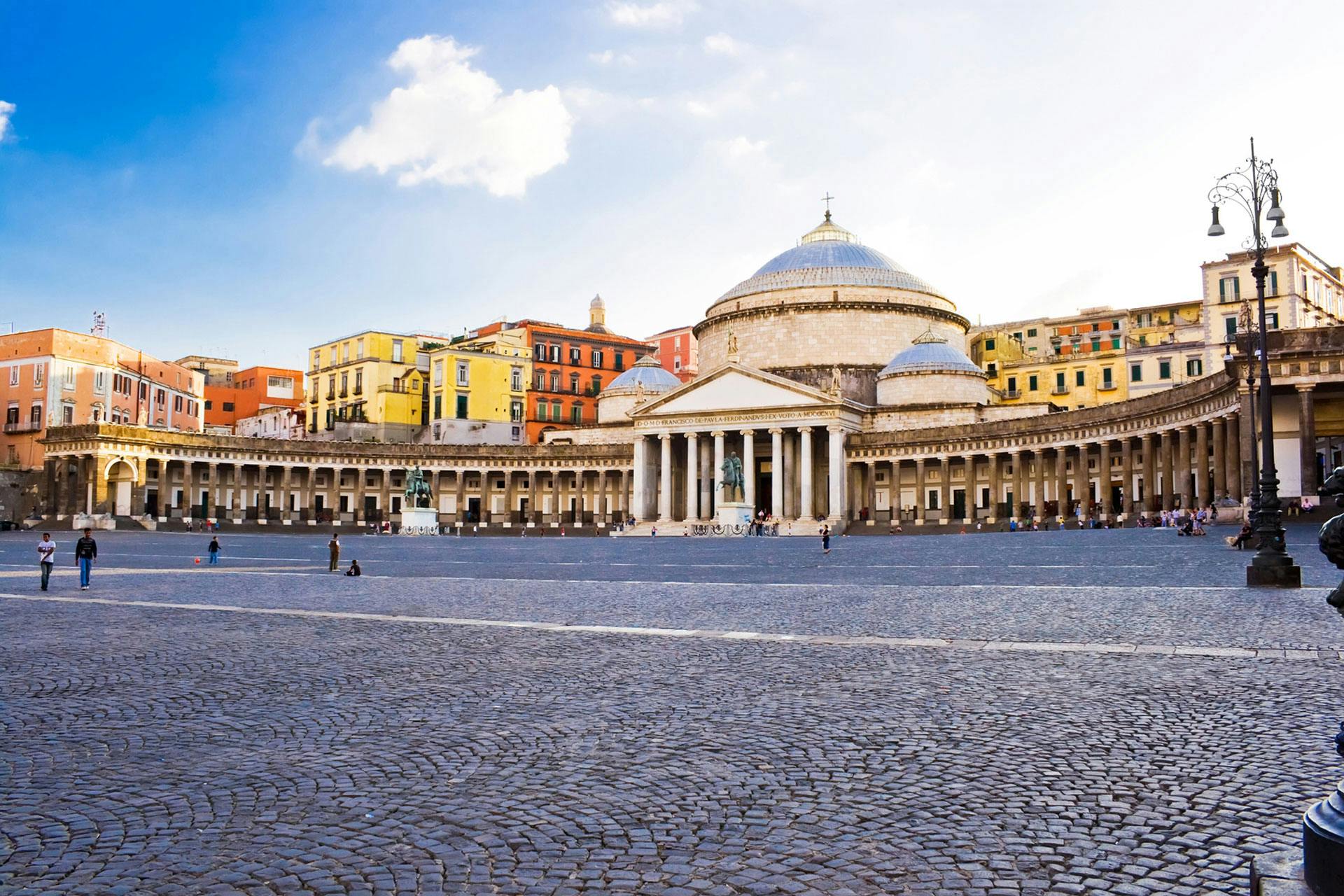 Top view of Piazza Plebiscito, Naples