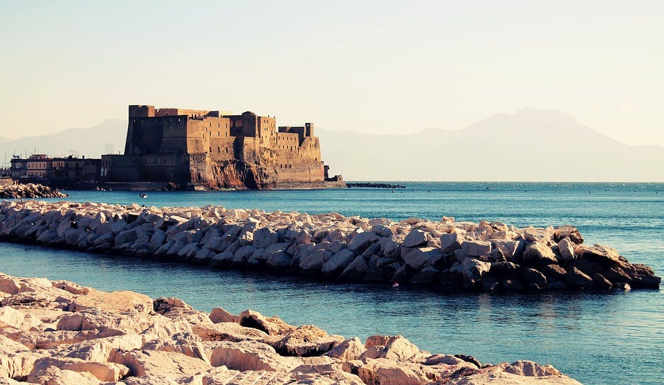 Top view of Castel dell'Ovo, Naples