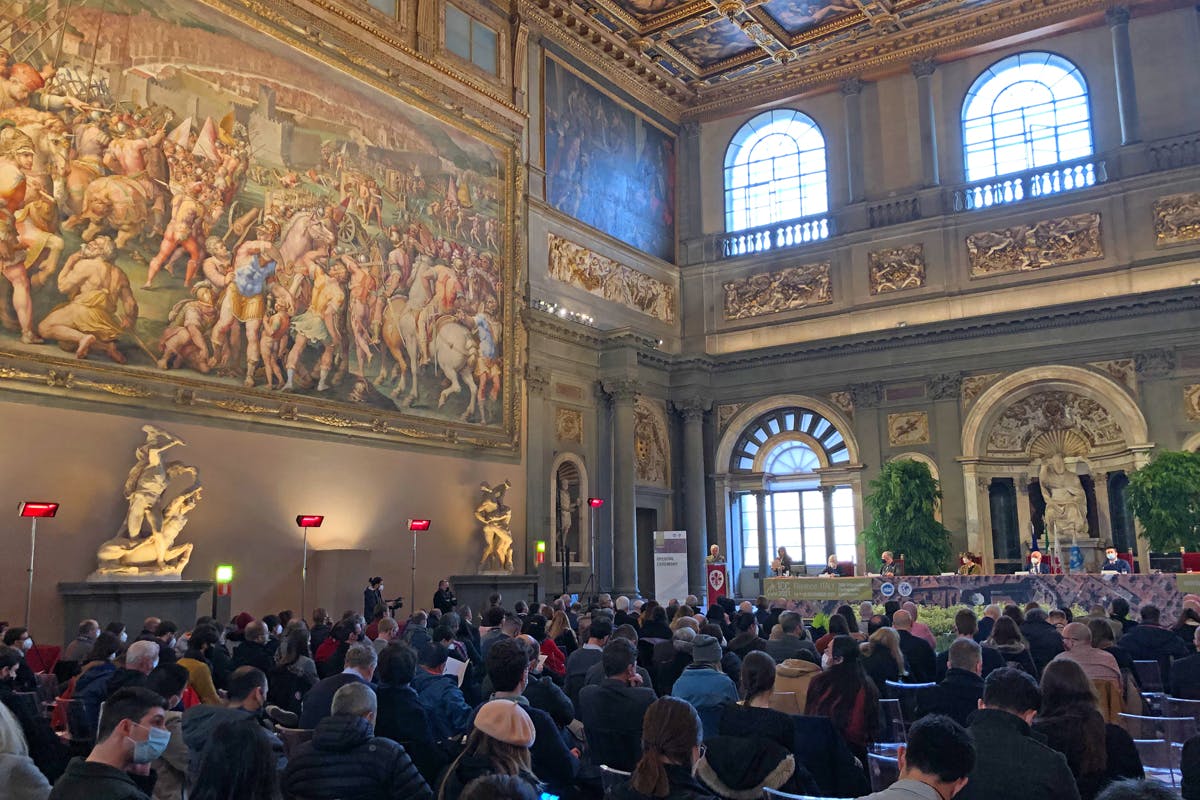 Meeting in the frescoed room