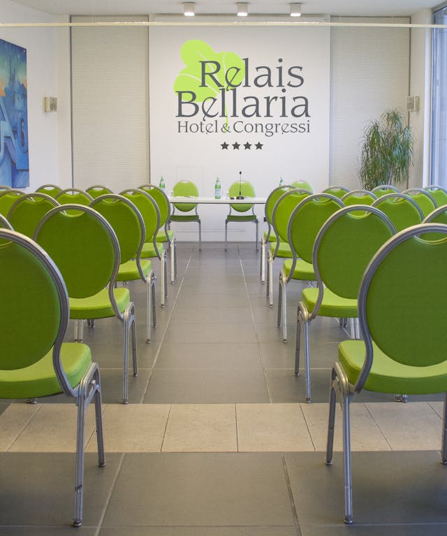 Meeting room-hotel-green chairs