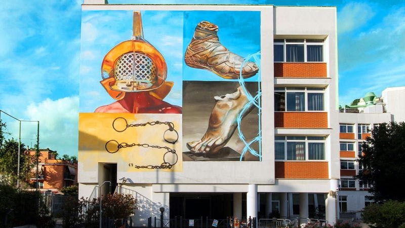 mur-street art-cielo blu