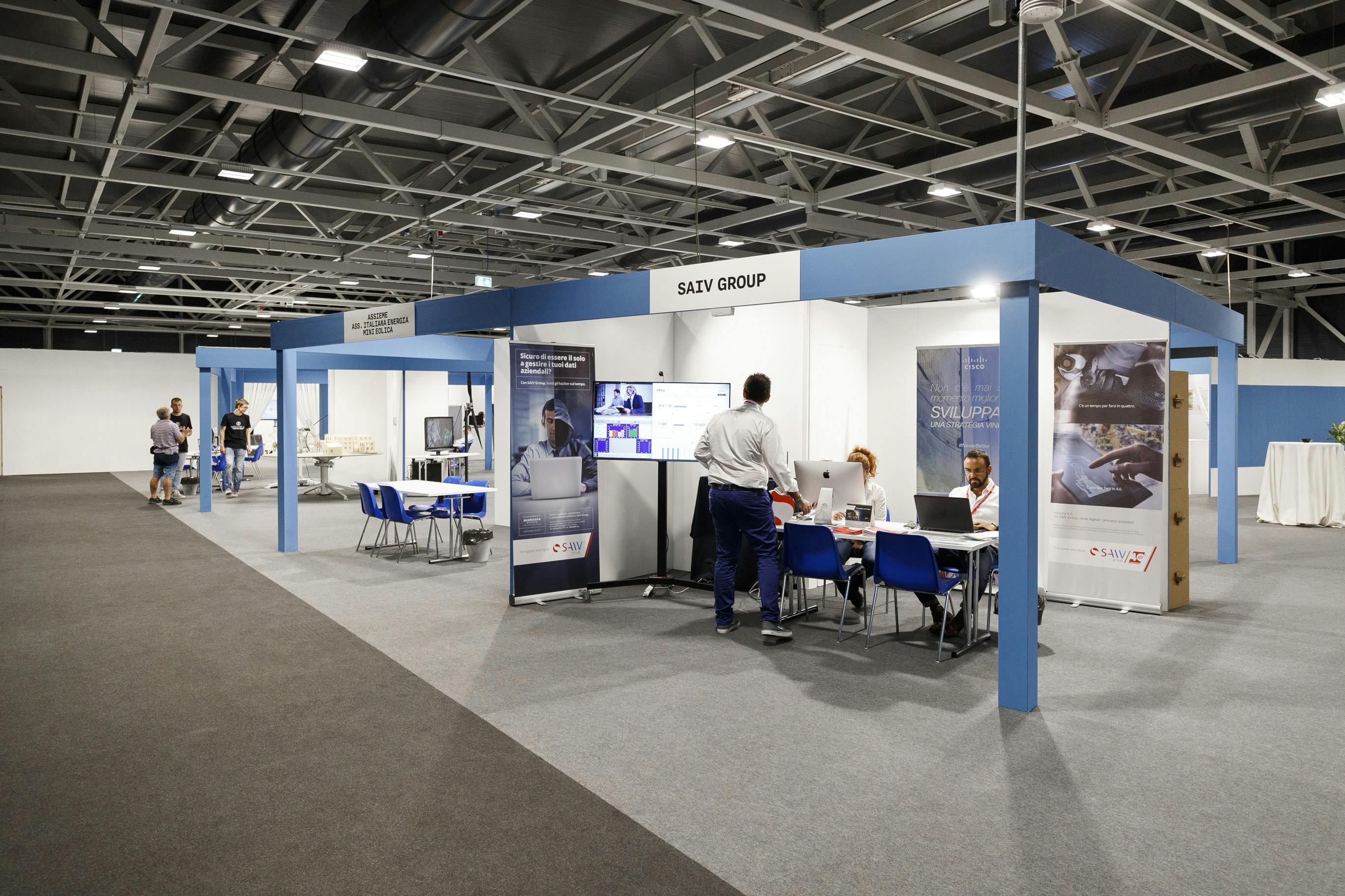 Exhibition hall with stand