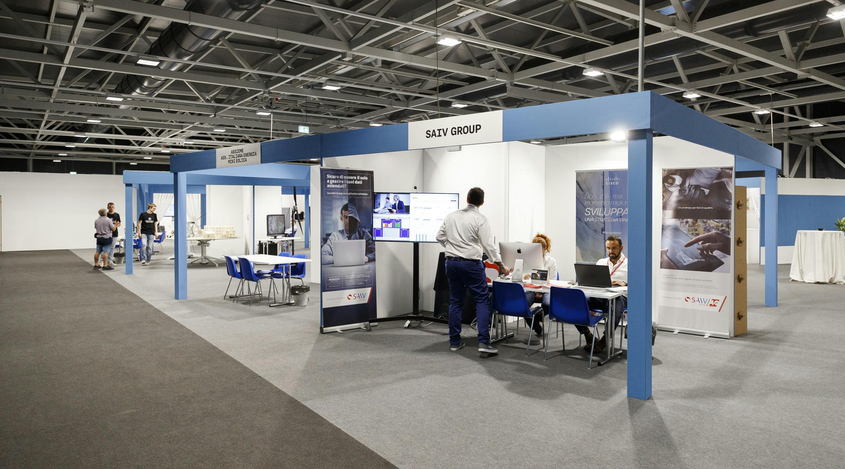 Exhibition hall with stand