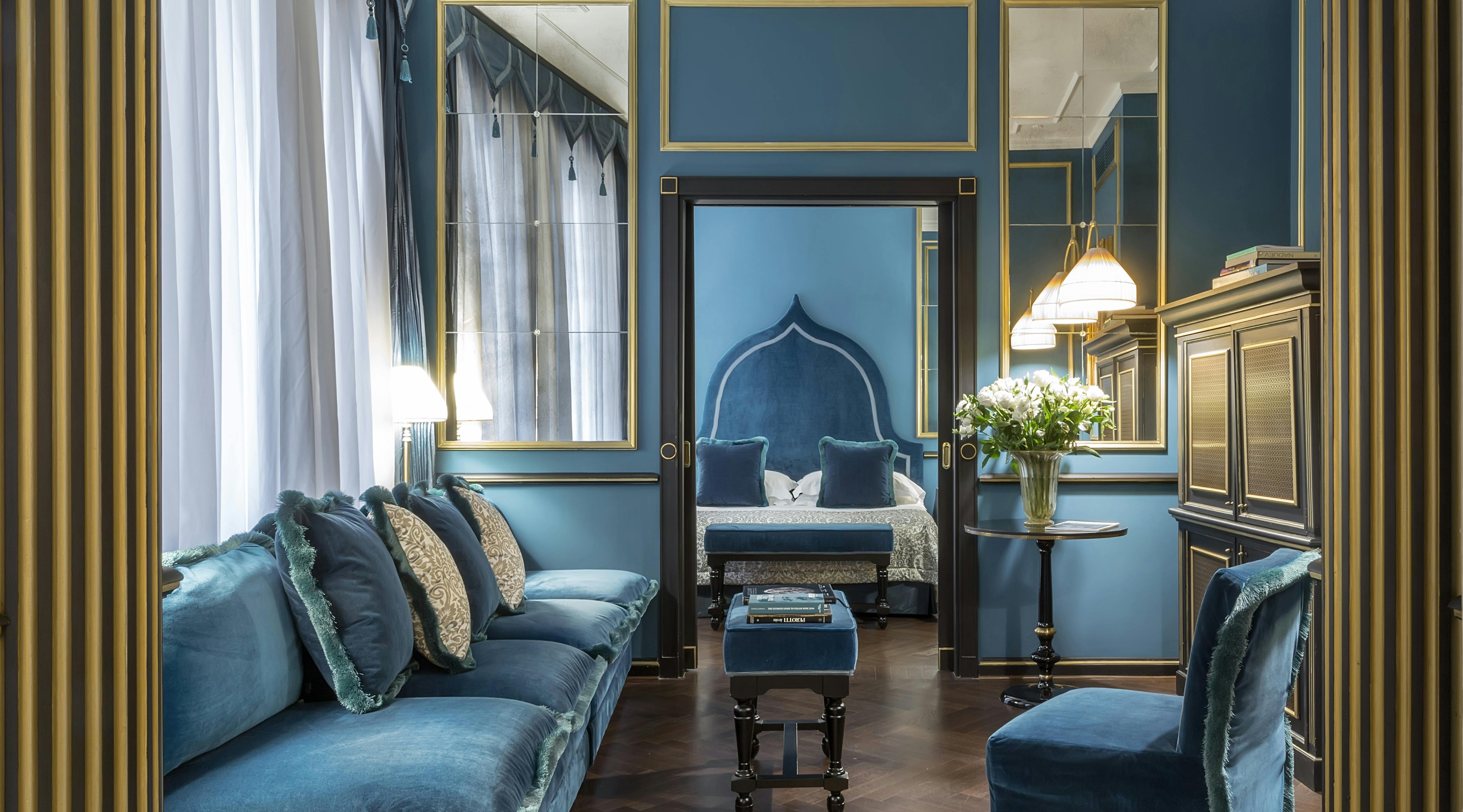 Blue decorated suite