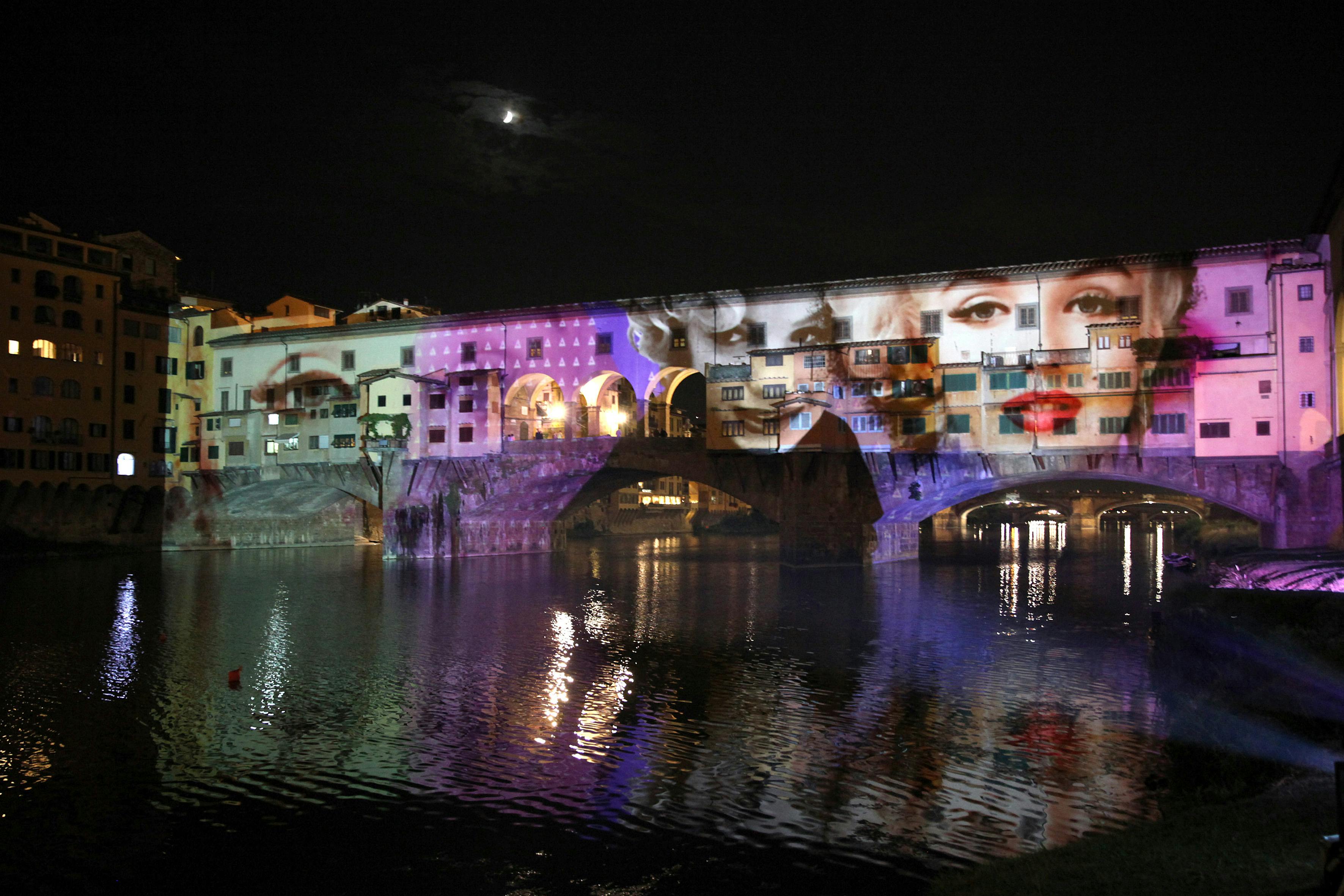 Projections on Ponte Vecchio, Florence