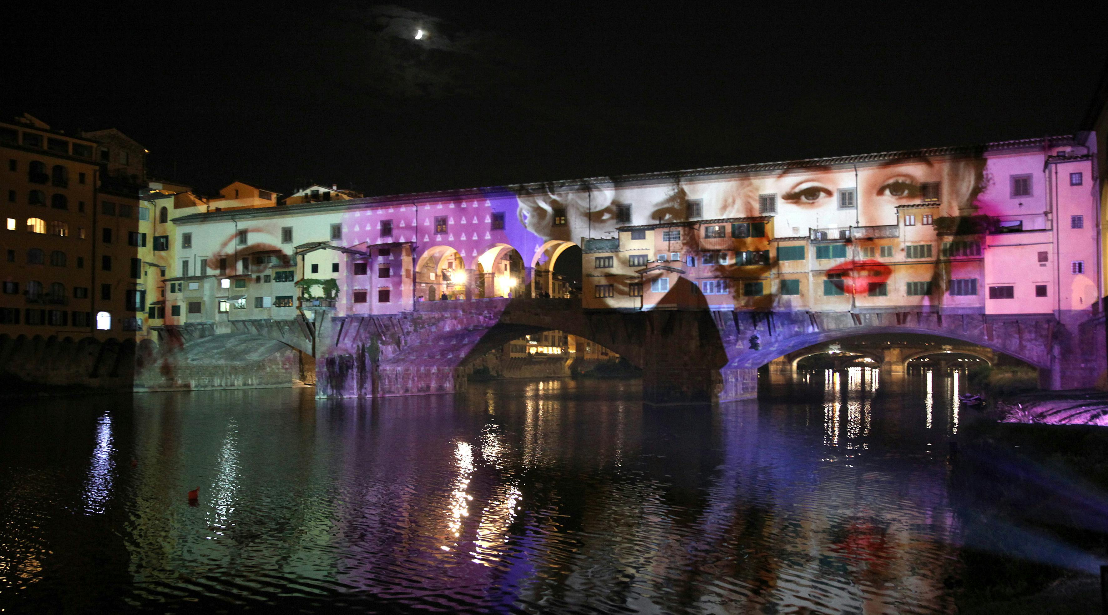 Projections on Ponte Vecchio, Florence