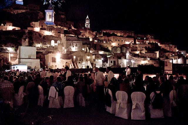 dinner with a view of matera