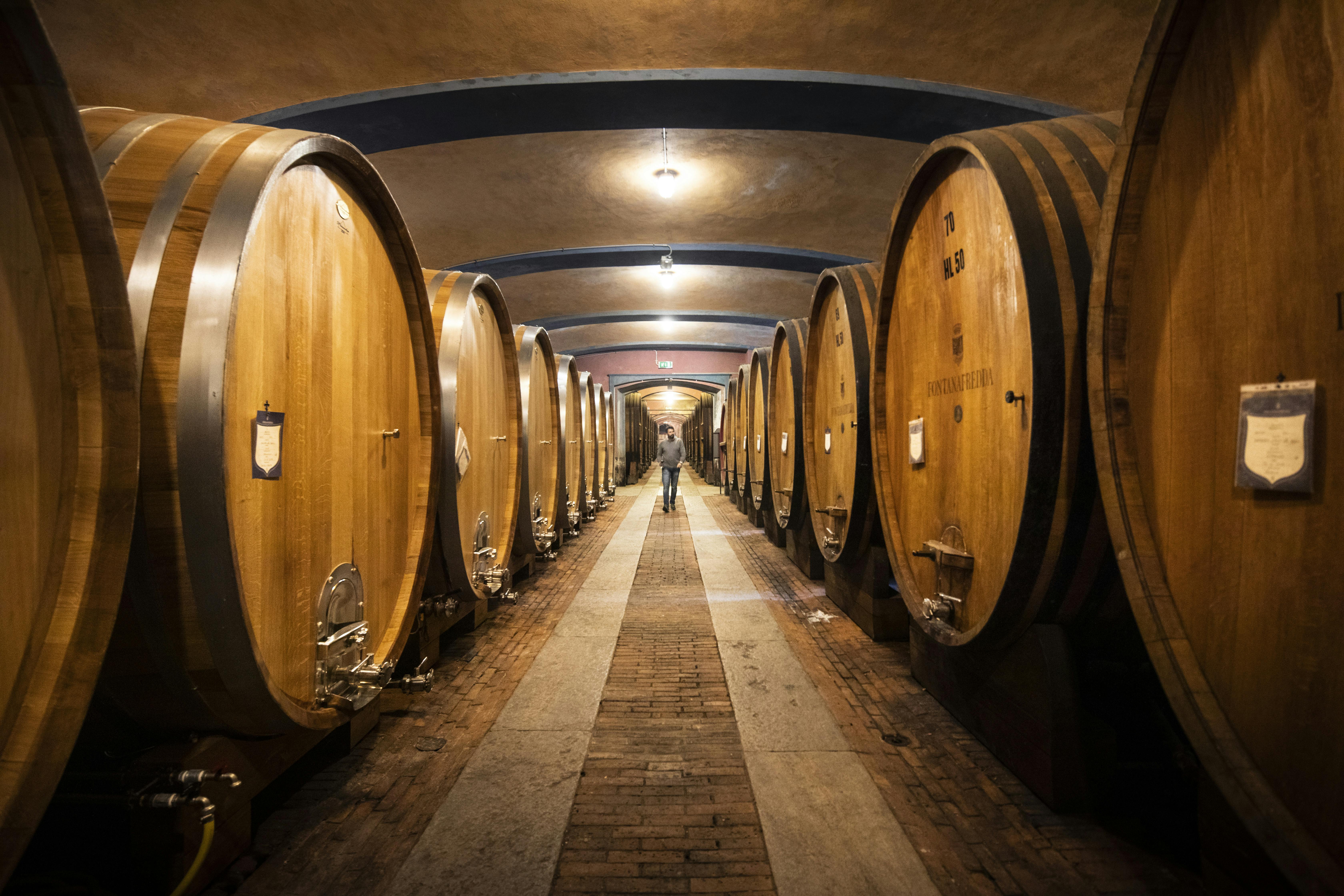 wine barrels