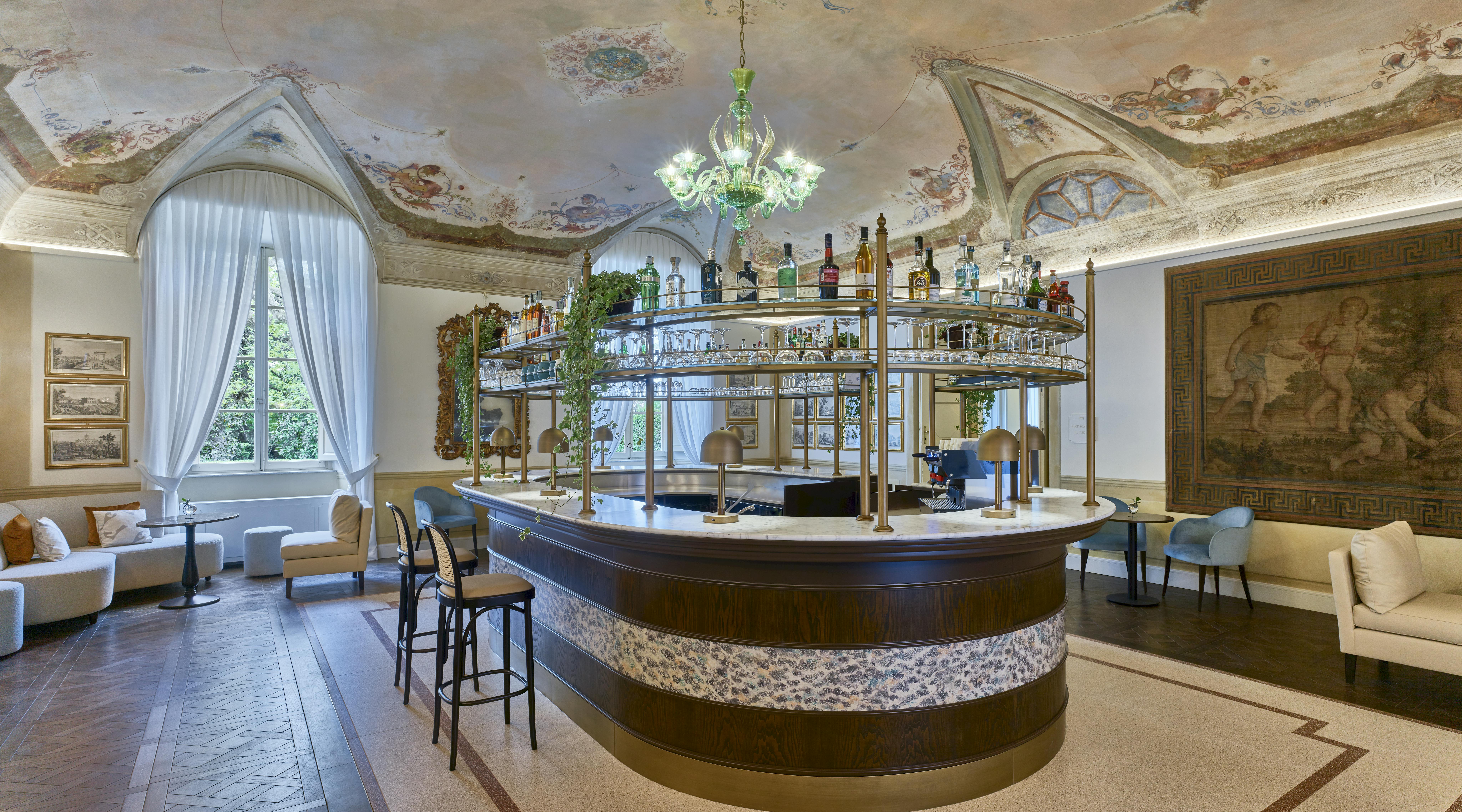 bar with frescoes
