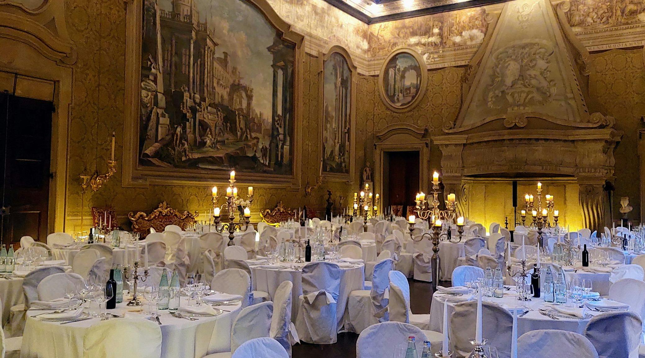 Gala dinner in a renaissance palace