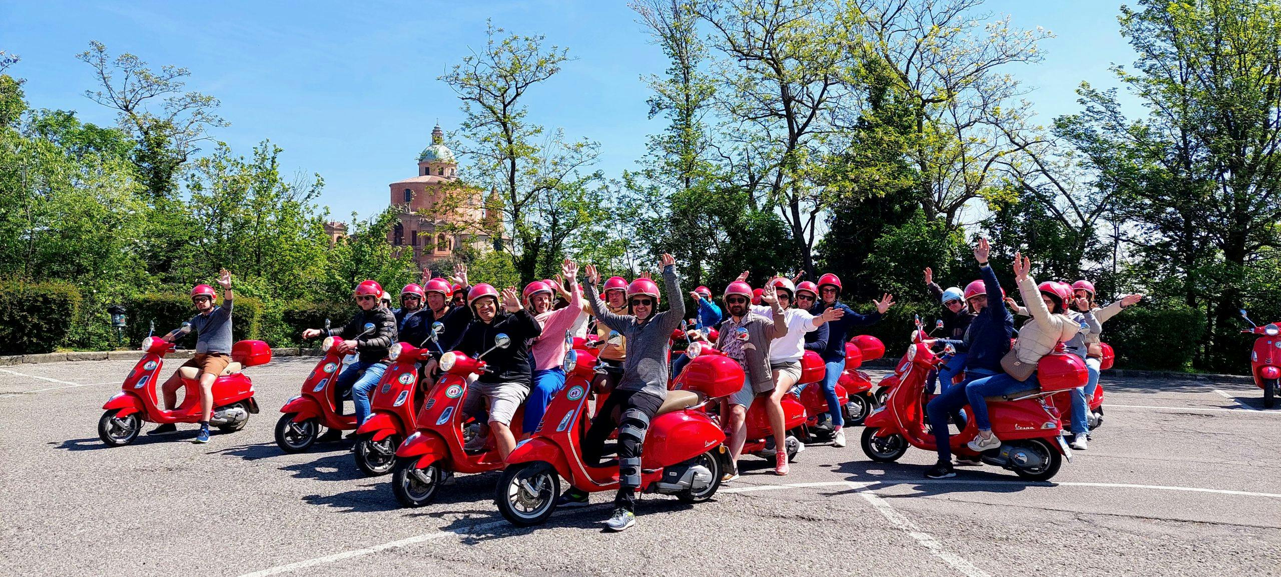 Vespa tour on bologna hills