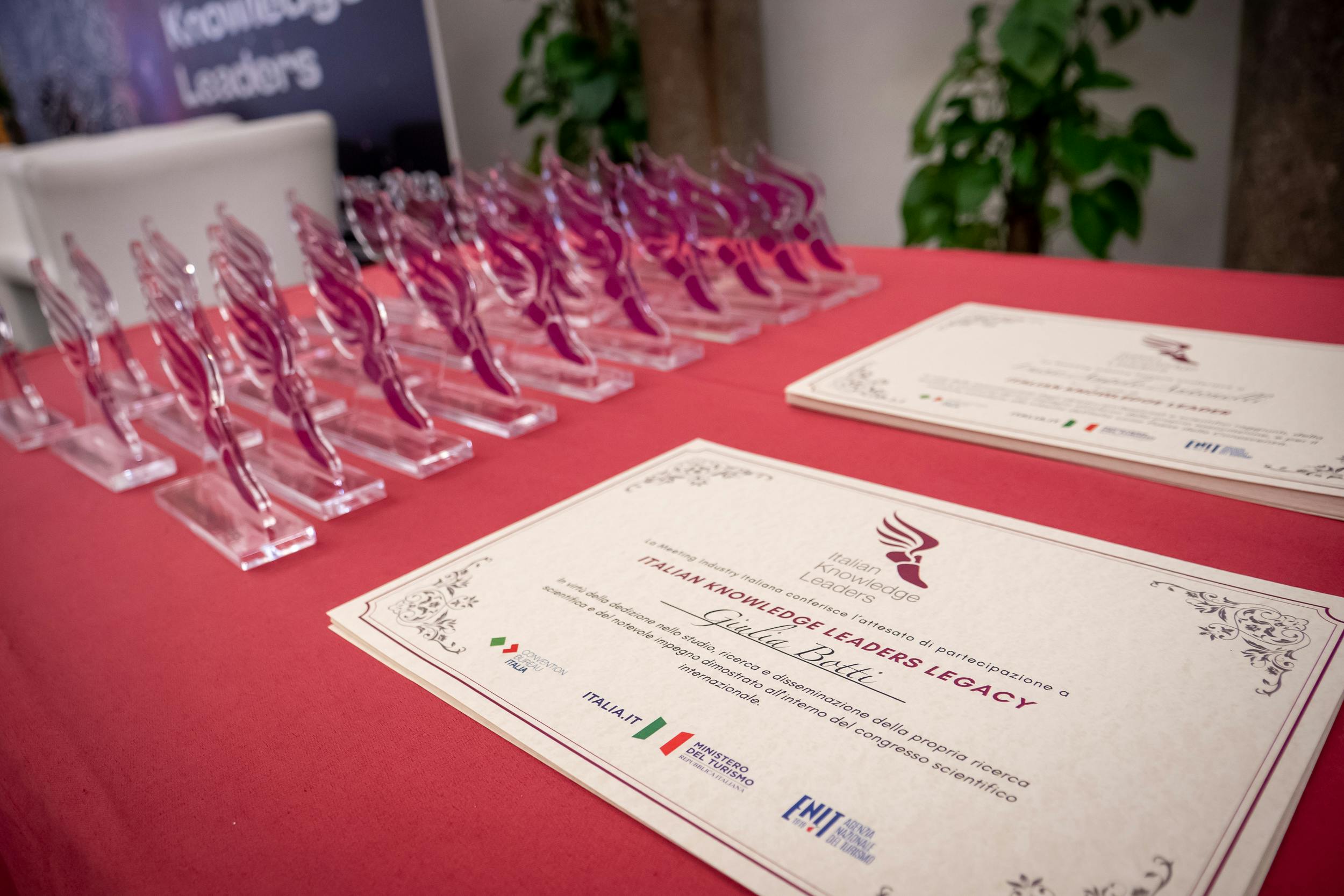 pergamene e premio Convention Bureau Italia
