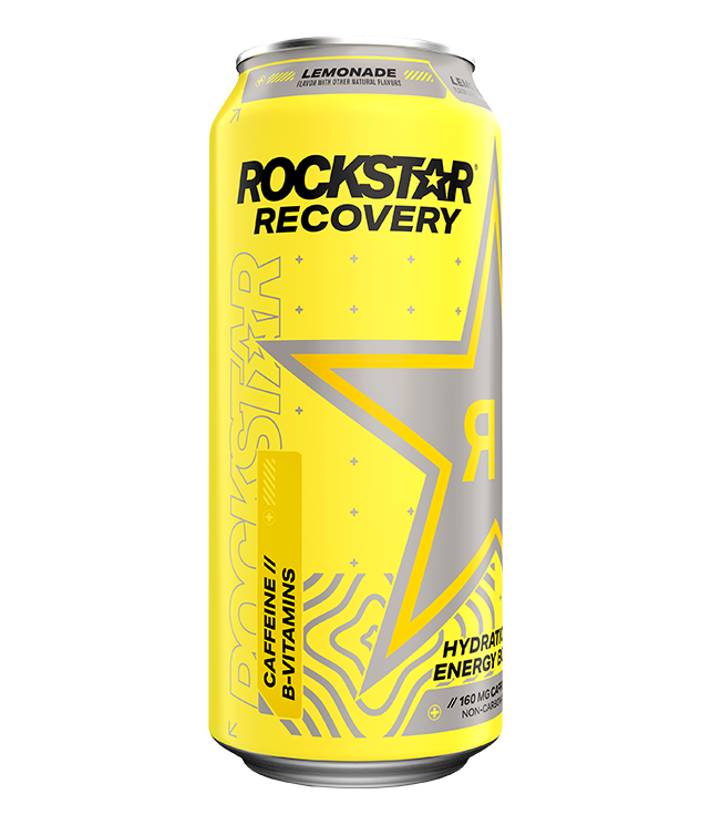  Rockstar Recovery Lemonade Energy Drink, Caffeine and