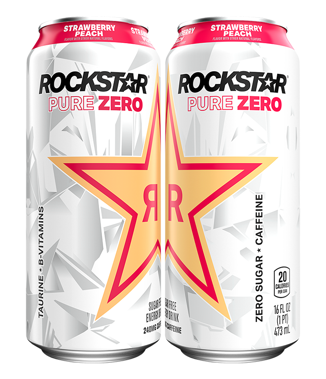 Rockstar Energy Drink - Pure Zero Strawberry Peach