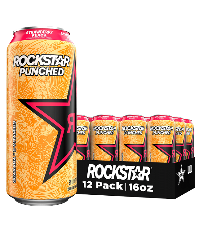 Rockstar Energy Drink - Pure Zero Strawberry Peach