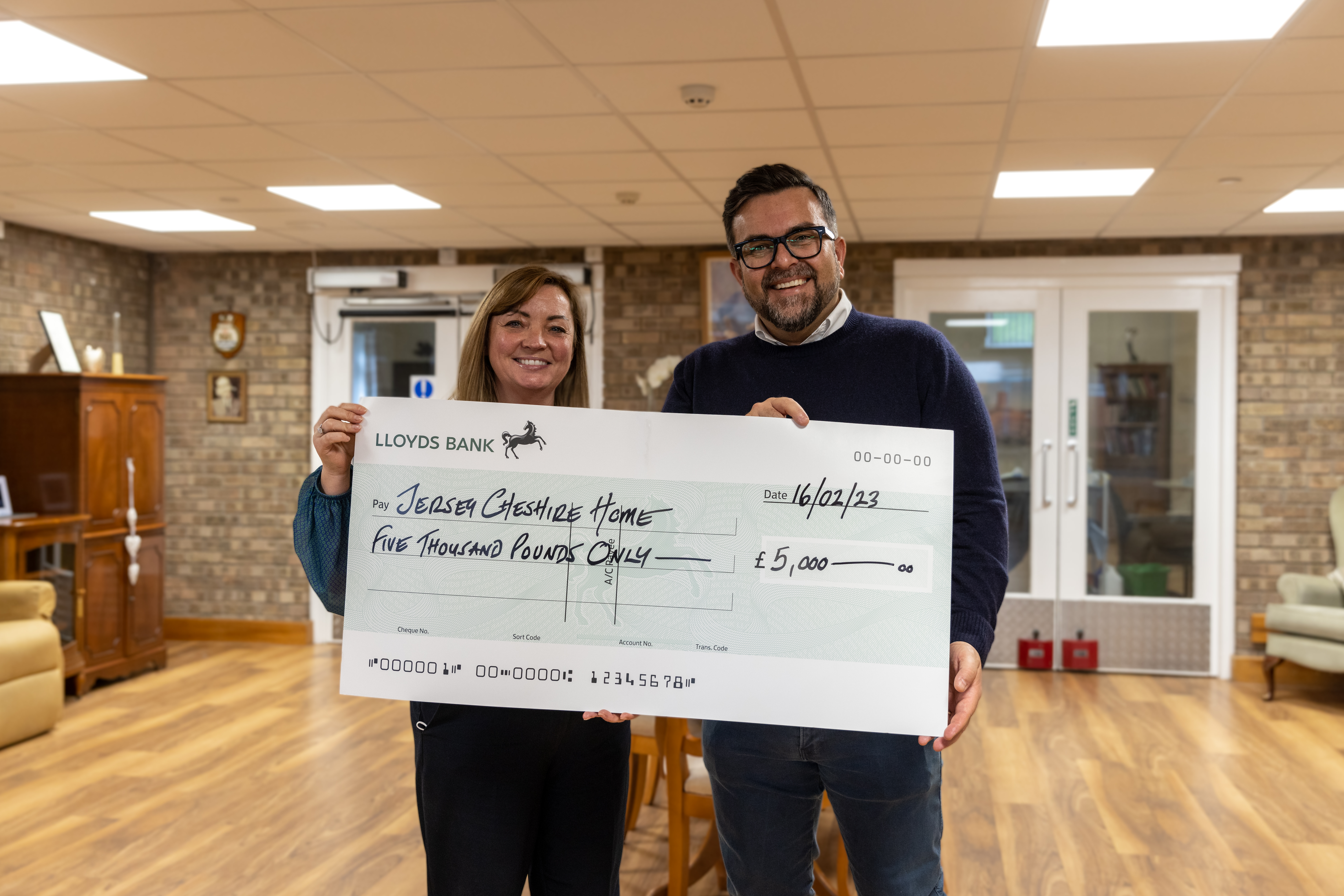 LIVINGROOM DONATES £5,000 TO JERSEY CHESHIRE HOME News Article