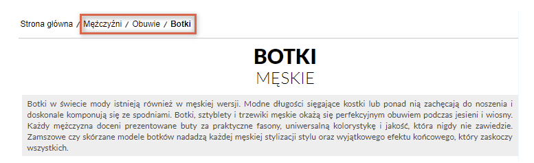 Struktura menu