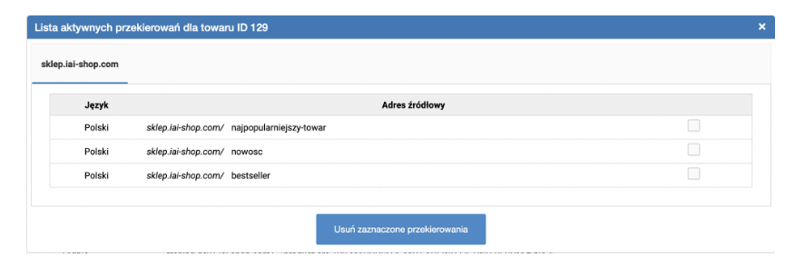 Lista wszystkich adresów