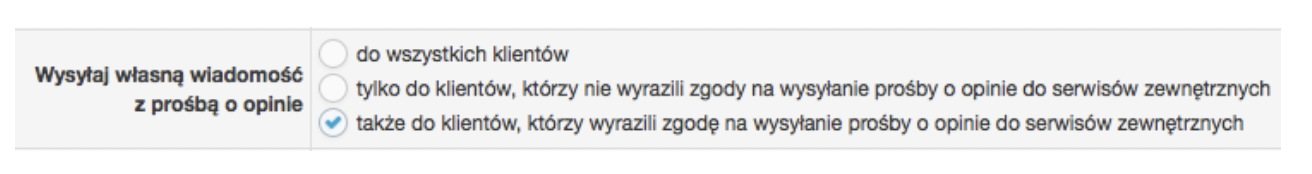 Ustawienie zgody na wysyłanie opinii
