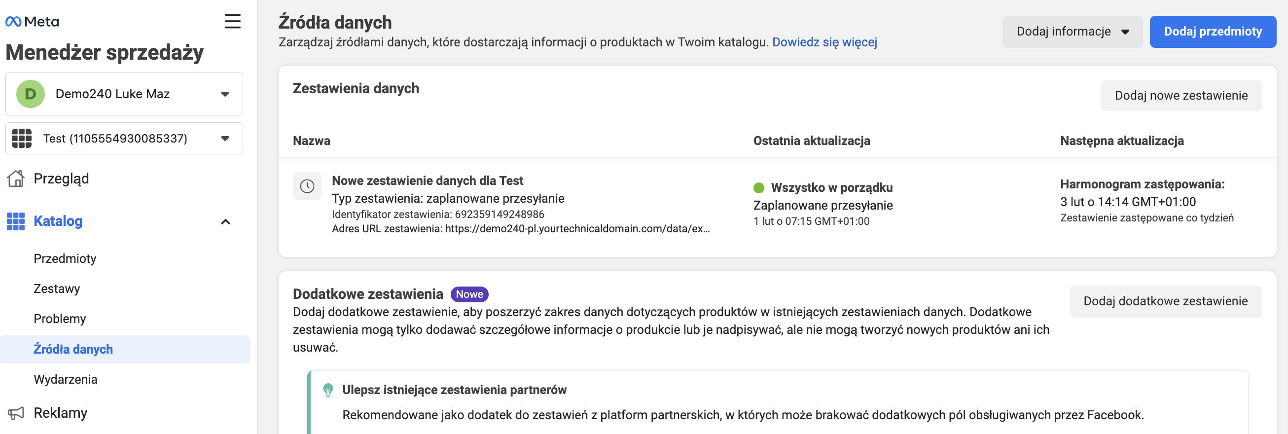 Okno dodawania produktów