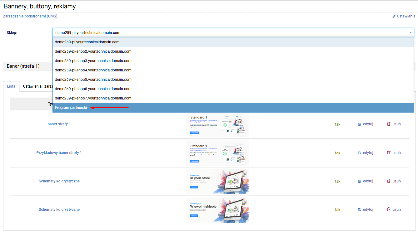 Dodawanie do programu partnerskiego materiałów reklamowych