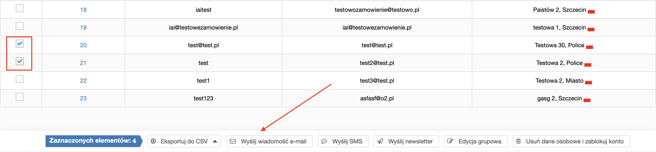 Lista klientów