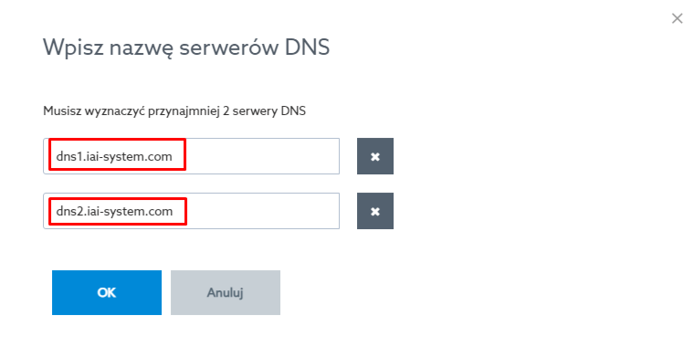 delegacja domeny panel home.pl - serwery DNS