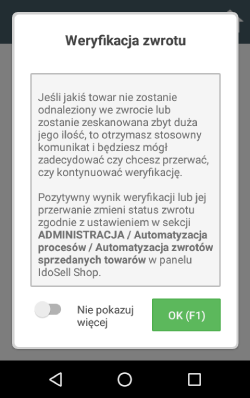 obsługa zwrotów