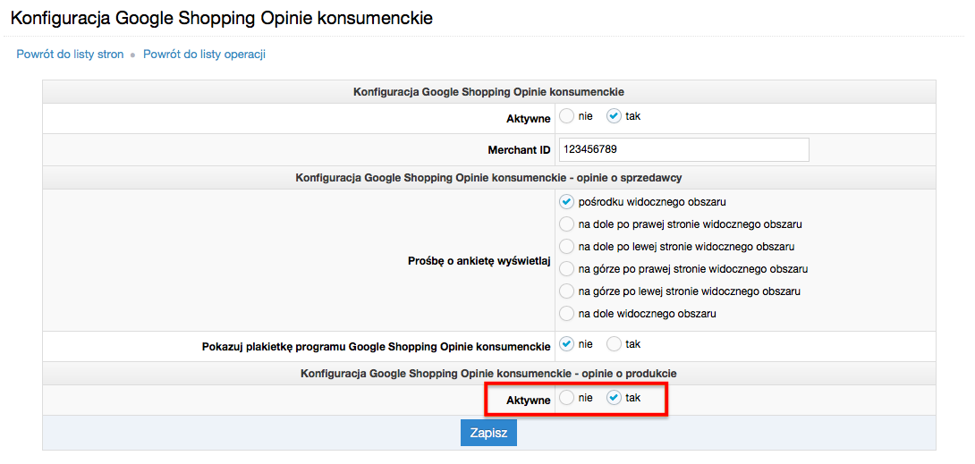 Google Shopping Opinie konsumenckie - opinie o produkcie