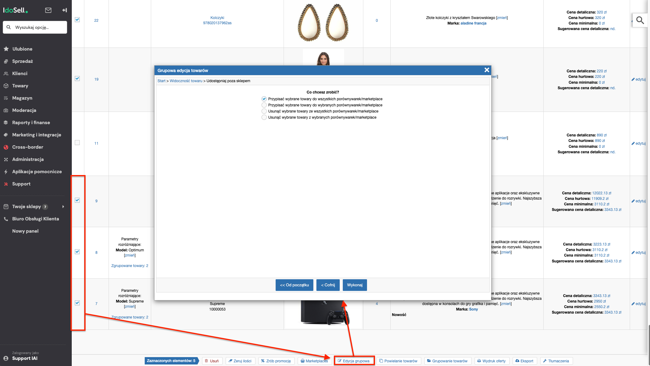 Udostępnianie oferty do marketplace przez GET