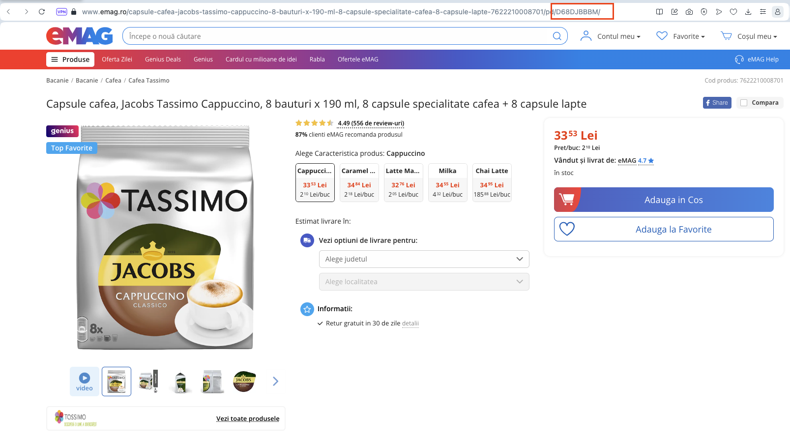PNK w linku oferty eMag