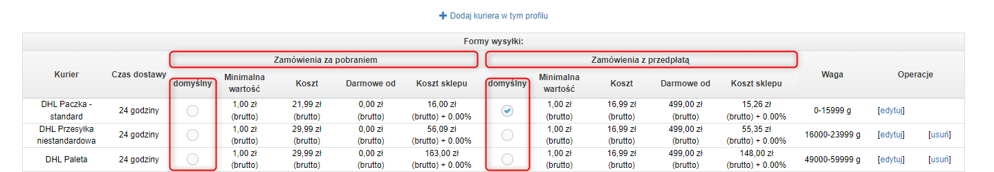 Konfiguracja płatności