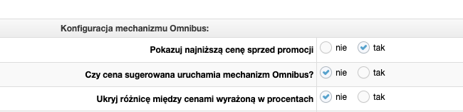 Konfiguracja mechanizmu Omnibus