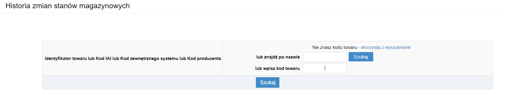 historia zmian produktu