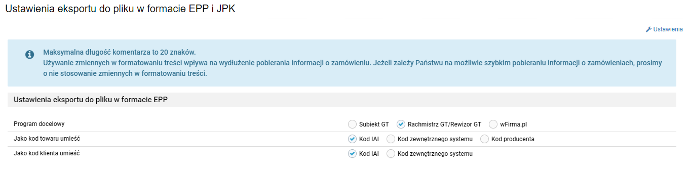 Eksportu do pliku w formacie EPP