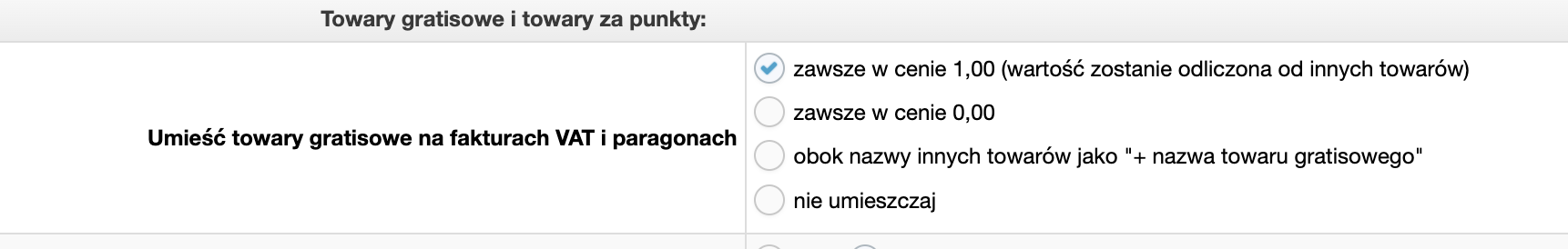 Towary gratisowe - dokumenty sprzedaży
