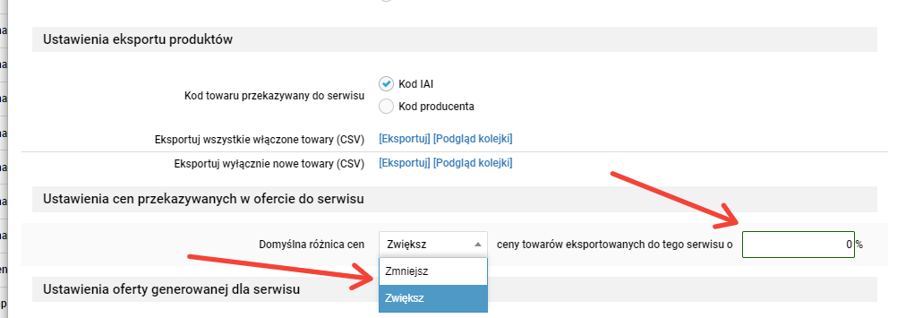 Nałożenie narzutu ceny w ustawieniach Empik