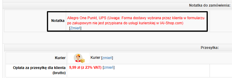 Notatka z błędem