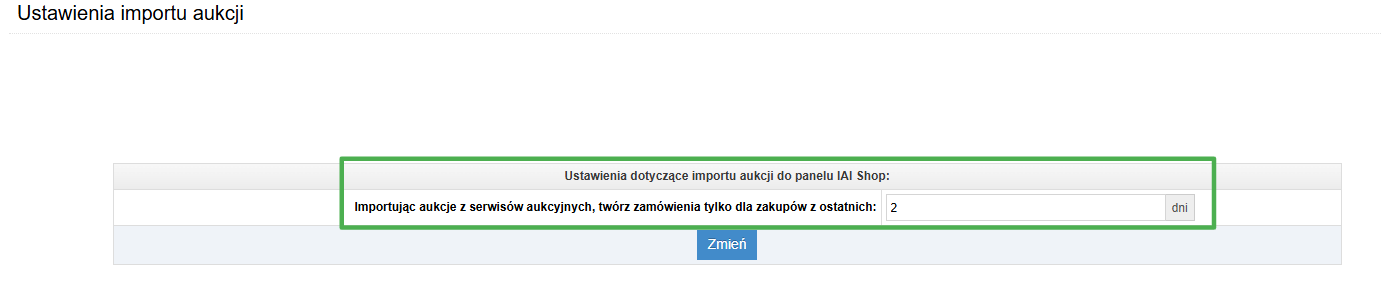 Ustawienie wstecznego pobierania zamówień