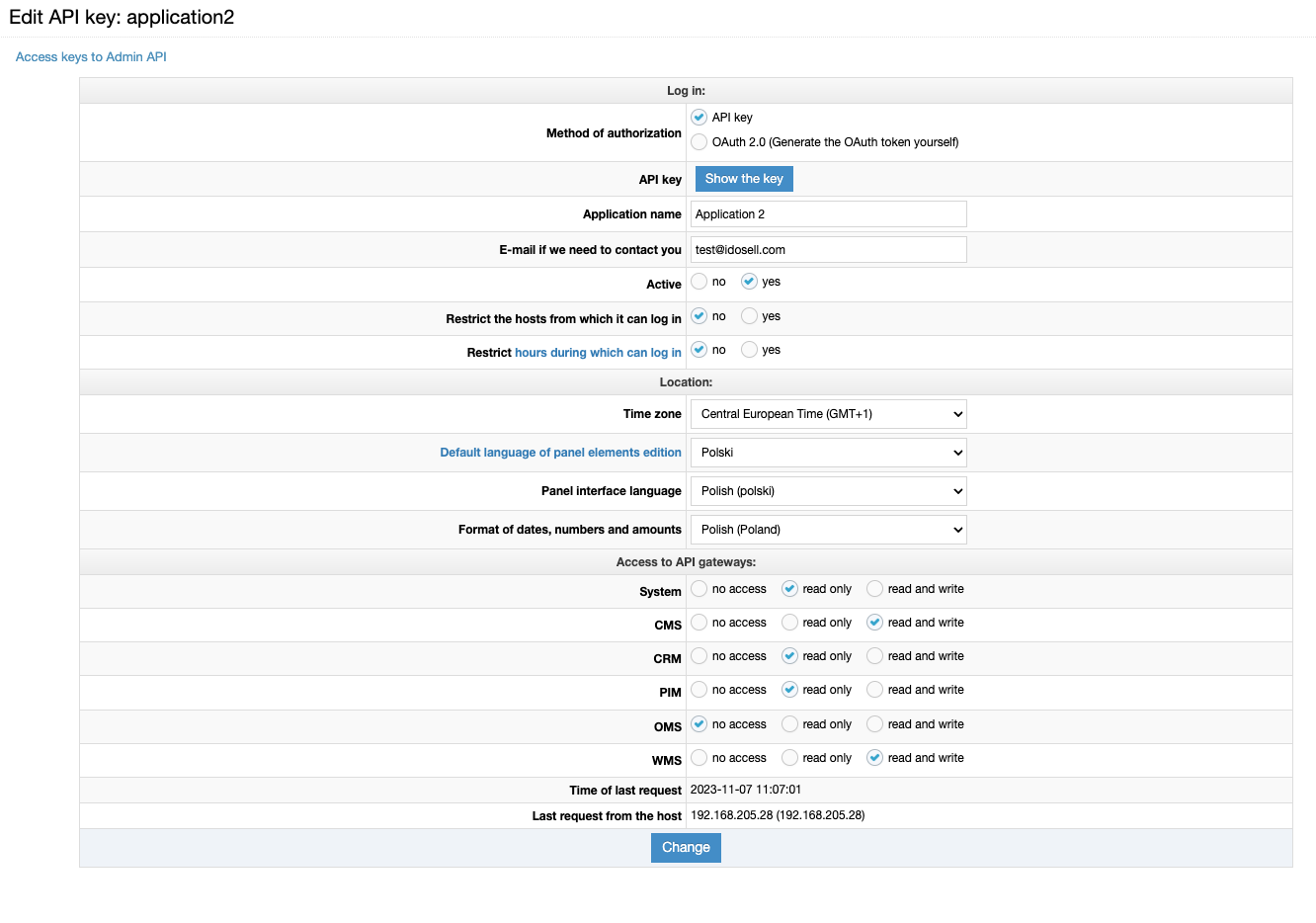 Klucze Api