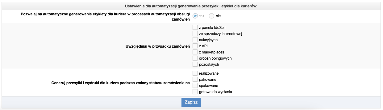 Automatyzacja generowania przesyłek dla eMag Courier Poland