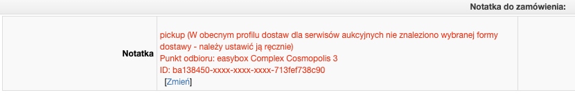 Informacja o nieprawidłowej konfiguracji kuriera eMag