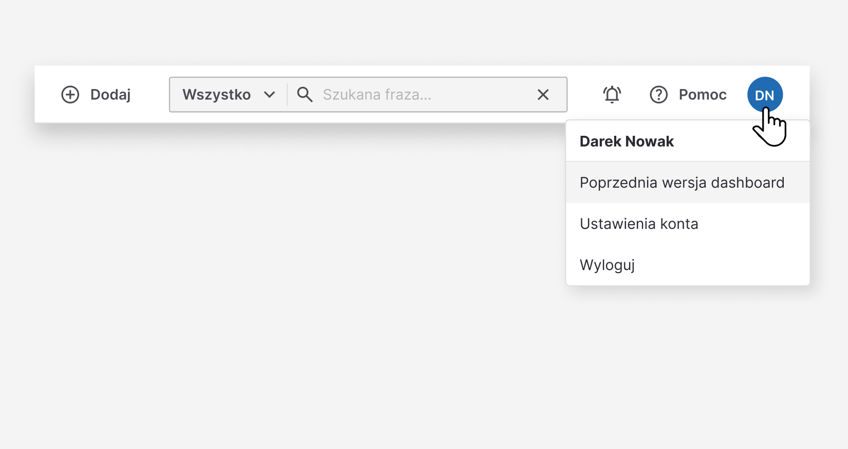 Powrót do poprzedniej wersji panelu