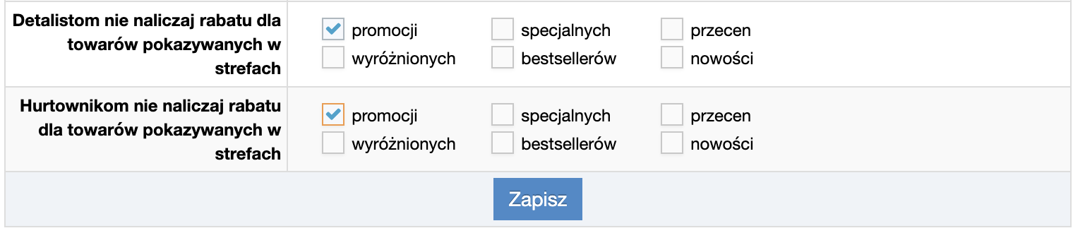 Wykluczenie stref marketingowych