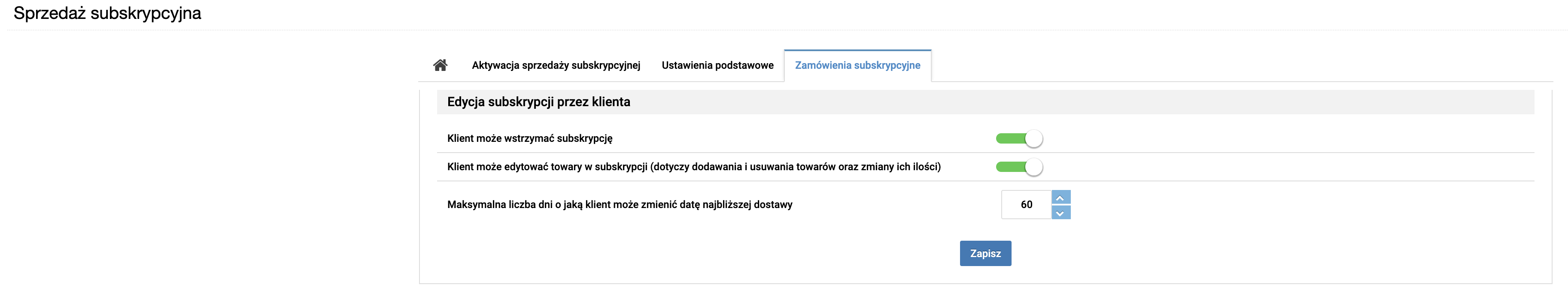 Sprzedaż subskrypcyjna.