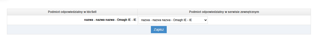 Mapowanie podmiotów